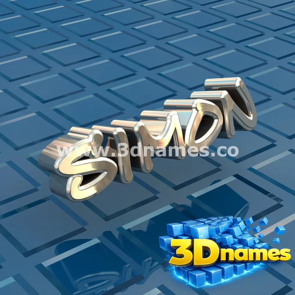 simon in Blue Bling style - 3D name wallpaper