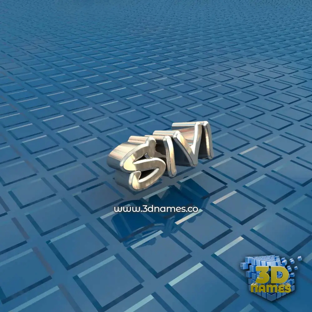 sivi in Blue Bling style - 3D name wallpaper