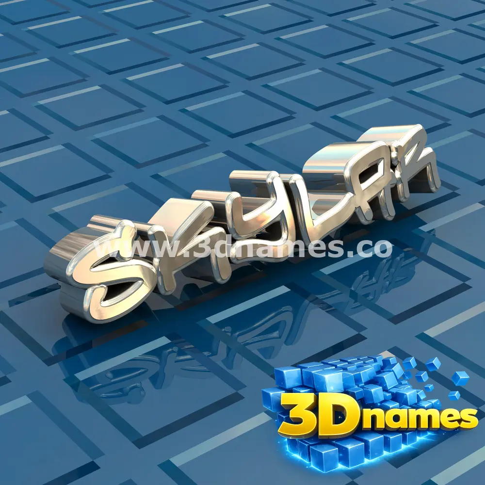 skylar in Blue Bling style - 3D name wallpaper