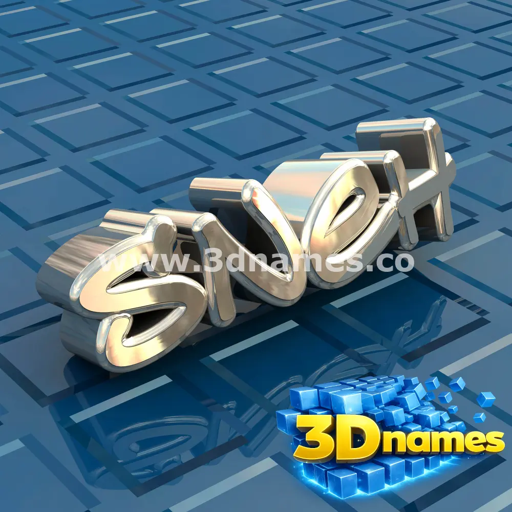 sneh in Blue Bling style - 3D name wallpaper