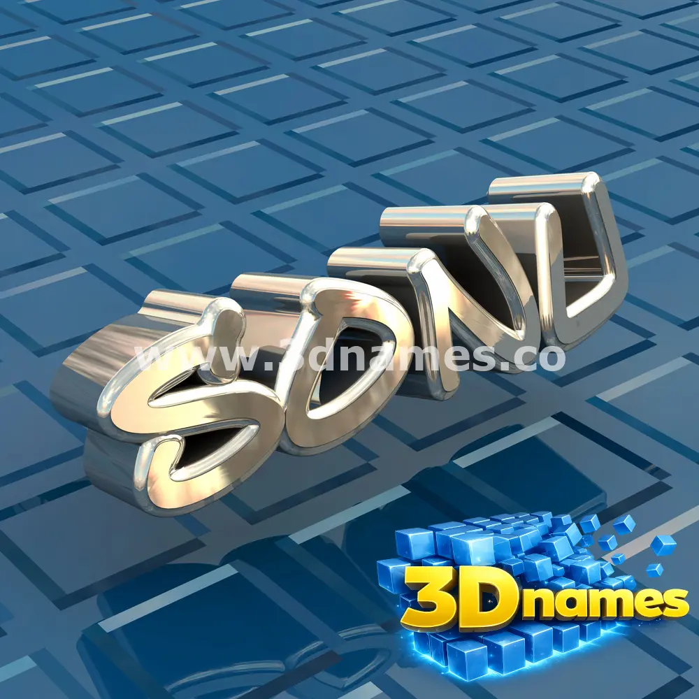 sonu in Blue Bling style - 3D name wallpaper