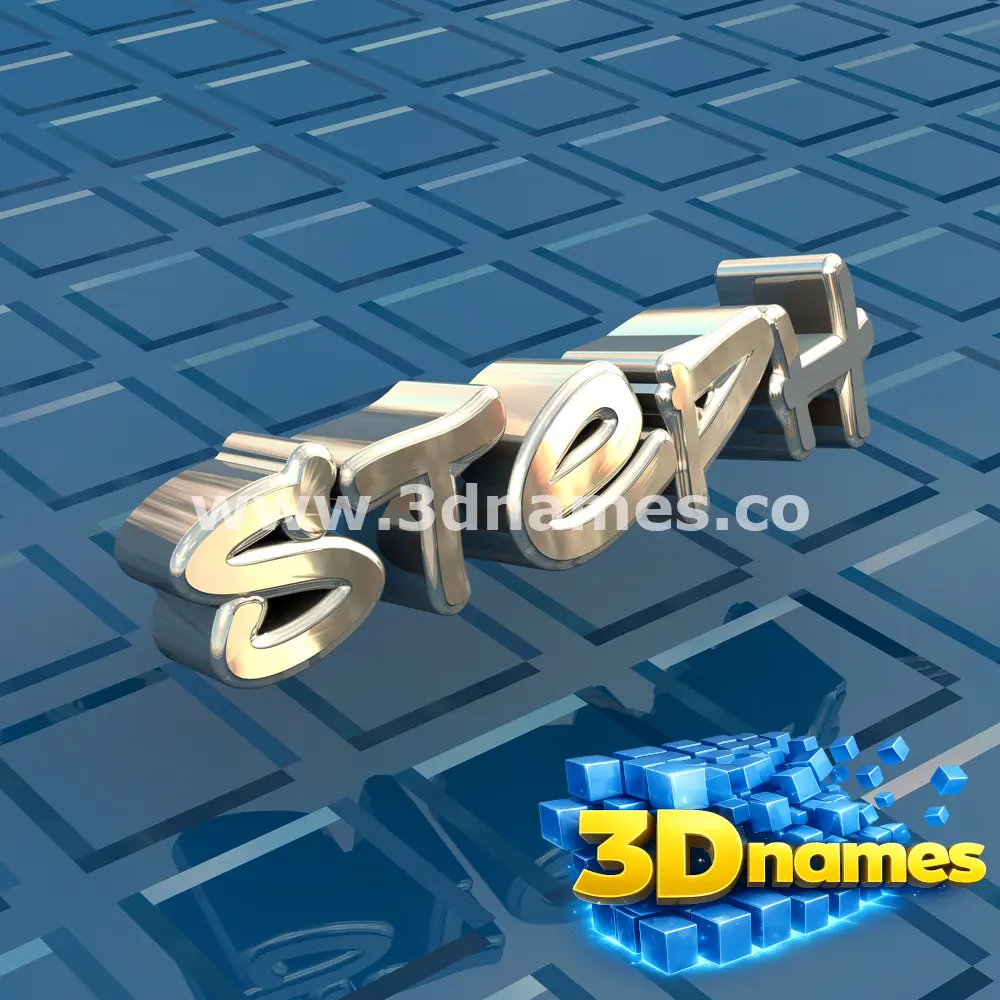 steph in Blue Bling style - 3D name wallpaper