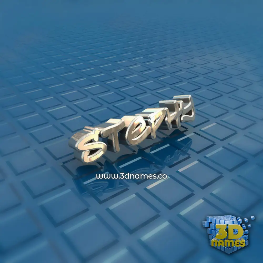 stephy in Blue Bling style - 3D name wallpaper