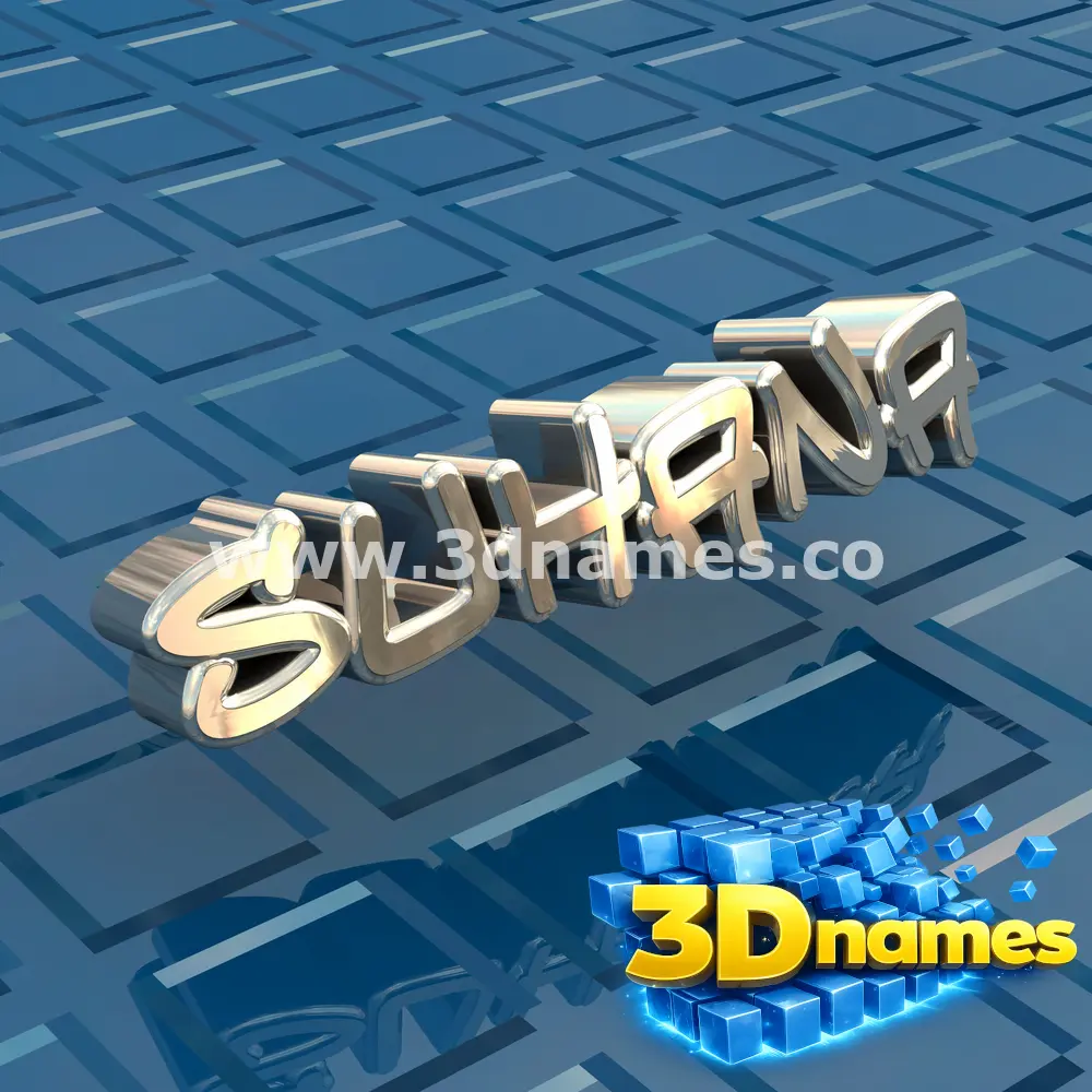 suhana in Blue Bling style - 3D name wallpaper