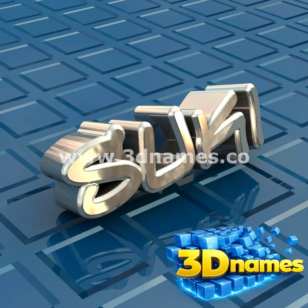 suki in Blue Bling style - 3D name wallpaper