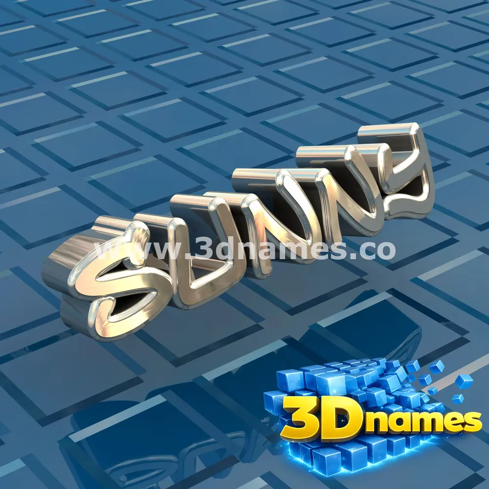 sunny in Blue Bling style - 3D name wallpaper