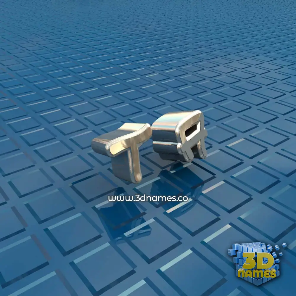t a in Blue Bling style - 3D name wallpaper