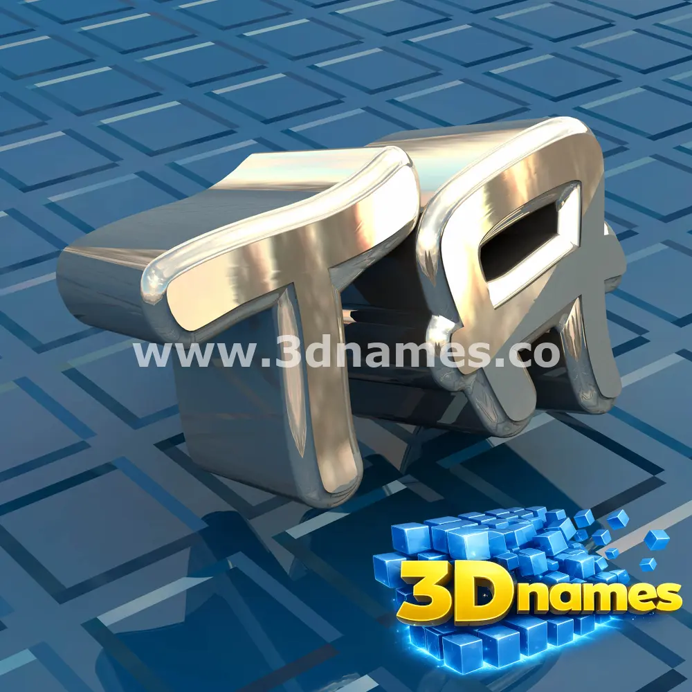 ta in Blue Bling style - 3D name wallpaper