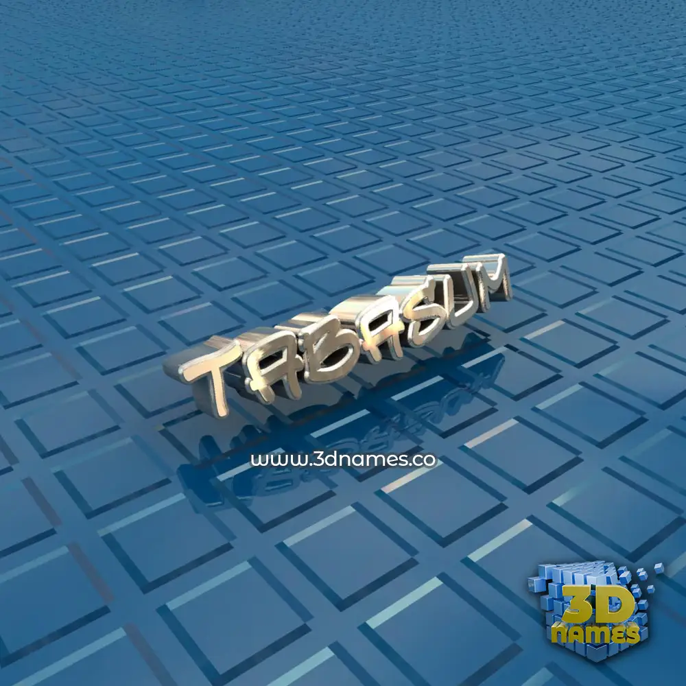 tabasum in Blue Bling style - 3D name wallpaper