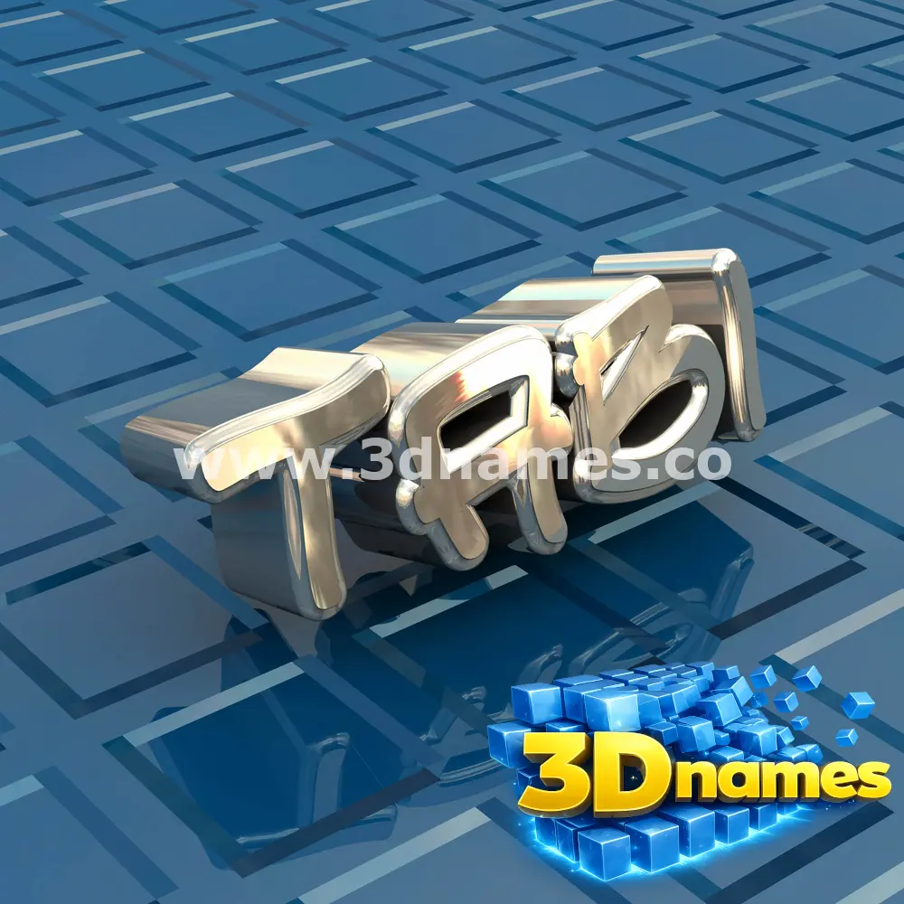 tabi in Blue Bling style - 3D name wallpaper