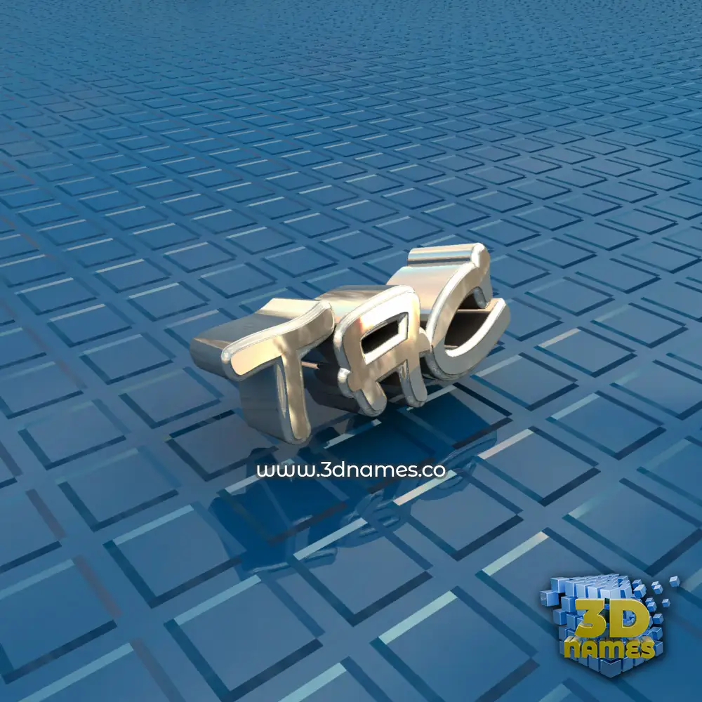 tac in Blue Bling style - 3D name wallpaper