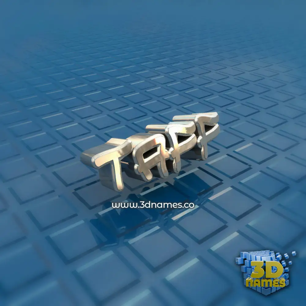 taff in Blue Bling style - 3D name wallpaper