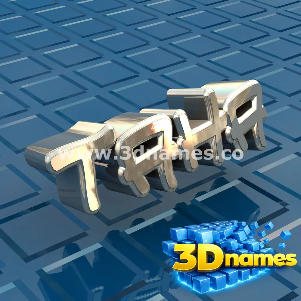 taha in Blue Bling style - 3D name wallpaper