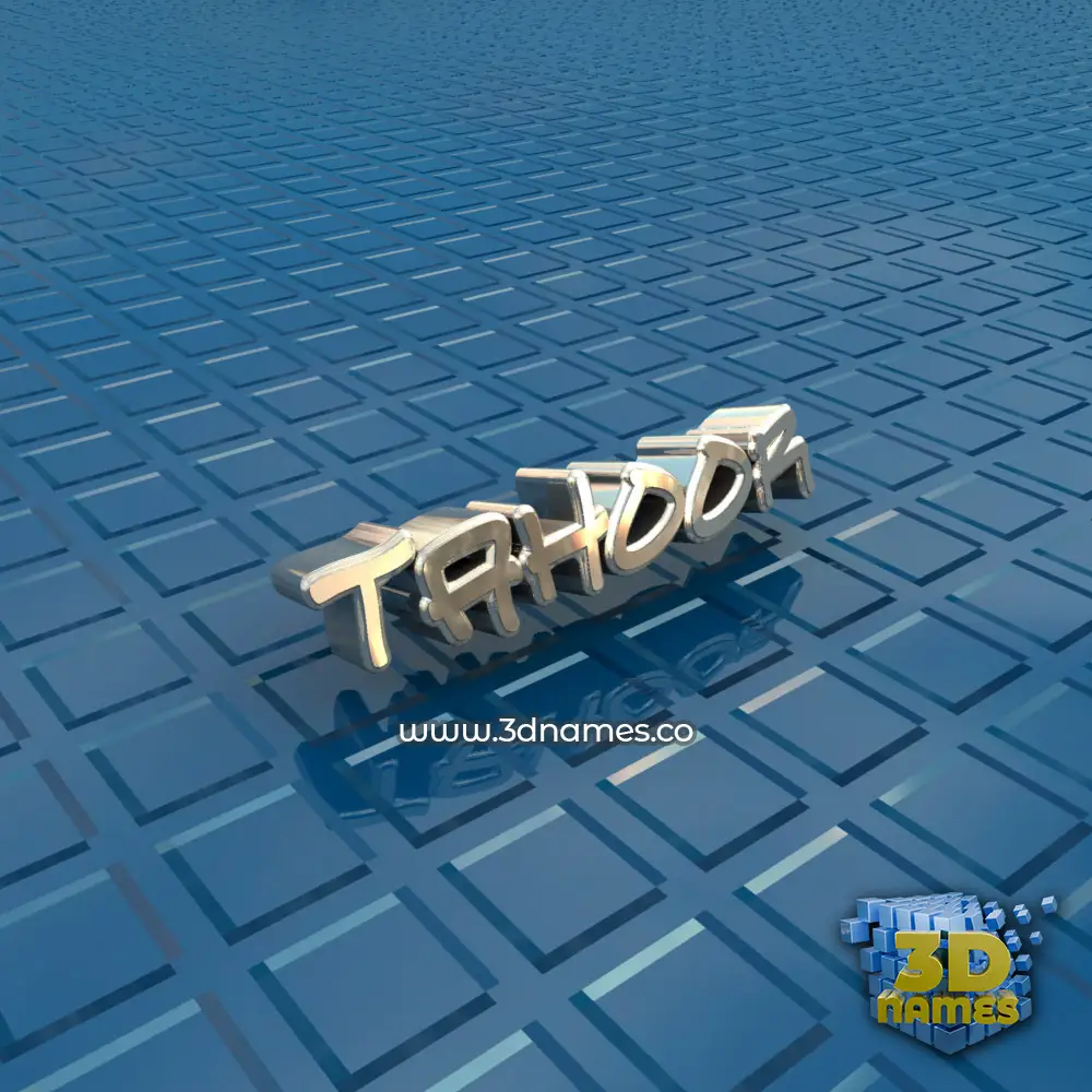 tahoor in Blue Bling style - 3D name wallpaper