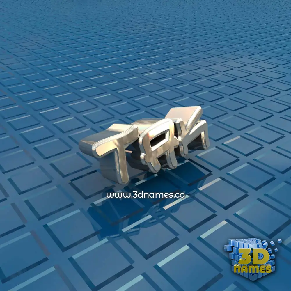 tak in Blue Bling style - 3D name wallpaper