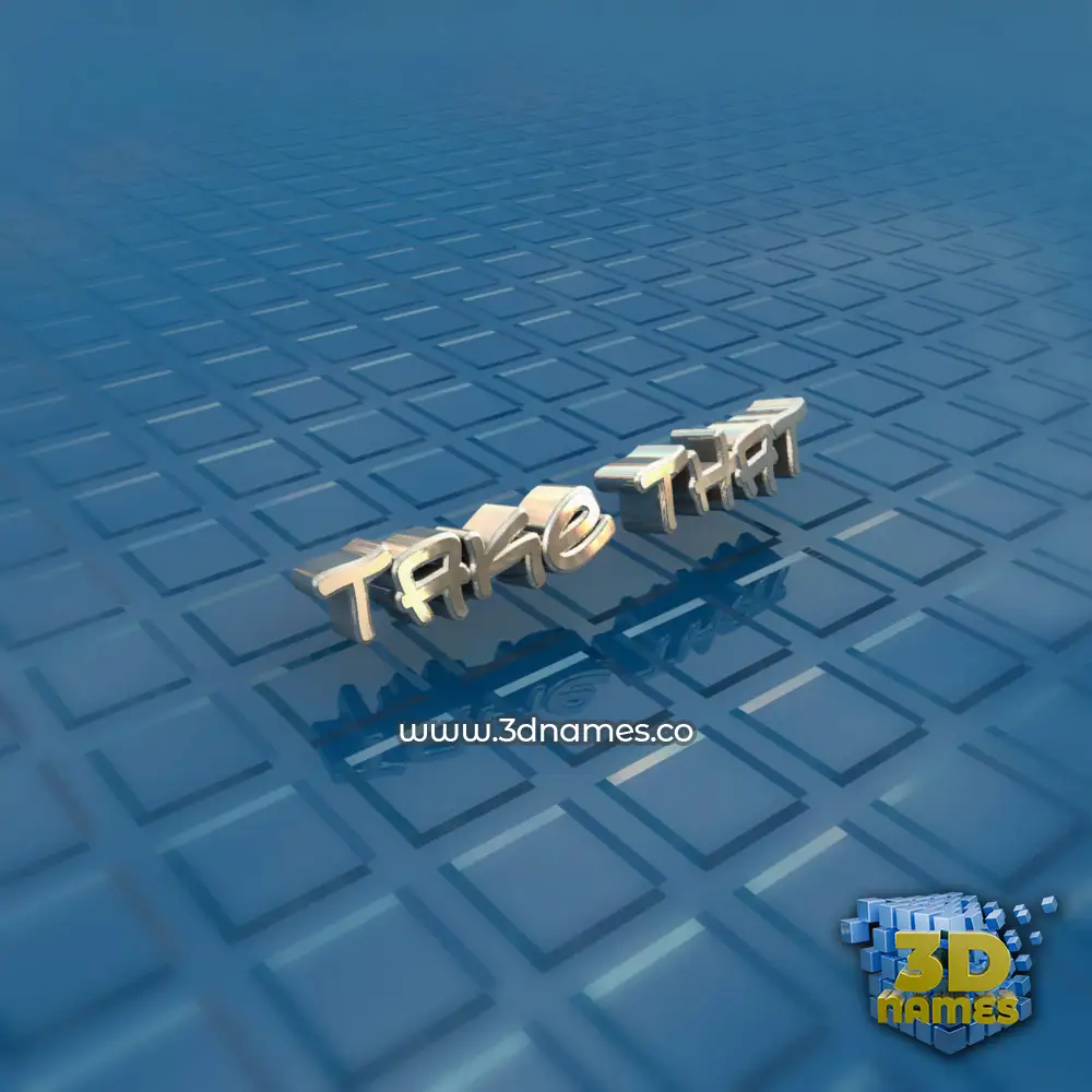 take that in Blue Bling style - 3D name wallpaper