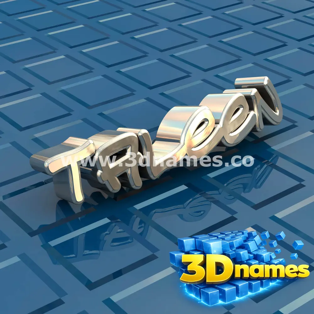 taleen in Blue Bling style - 3D name wallpaper