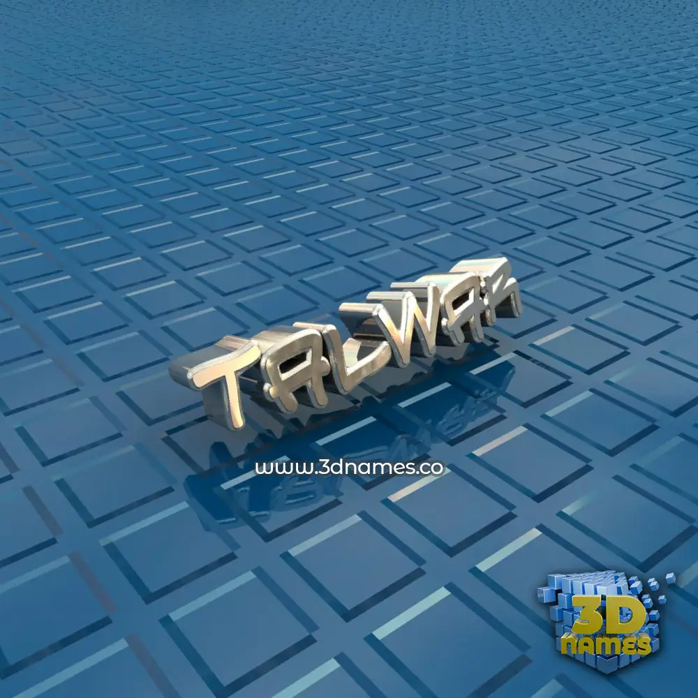 talwar in Blue Bling style - 3D name wallpaper