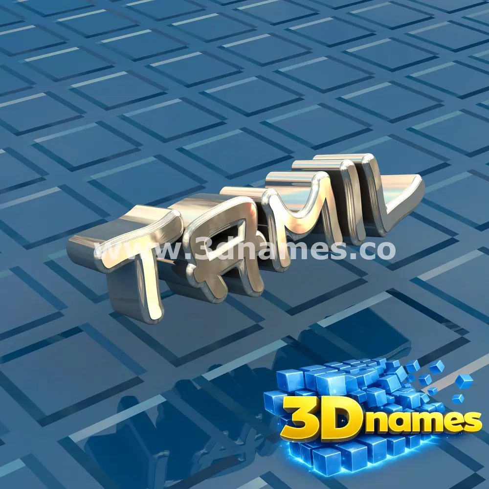 tamil in Blue Bling style - 3D name wallpaper