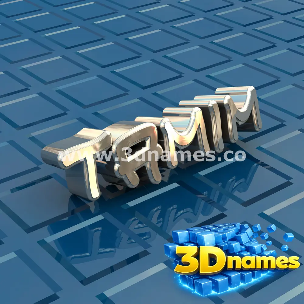 tamim in Blue Bling style - 3D name wallpaper