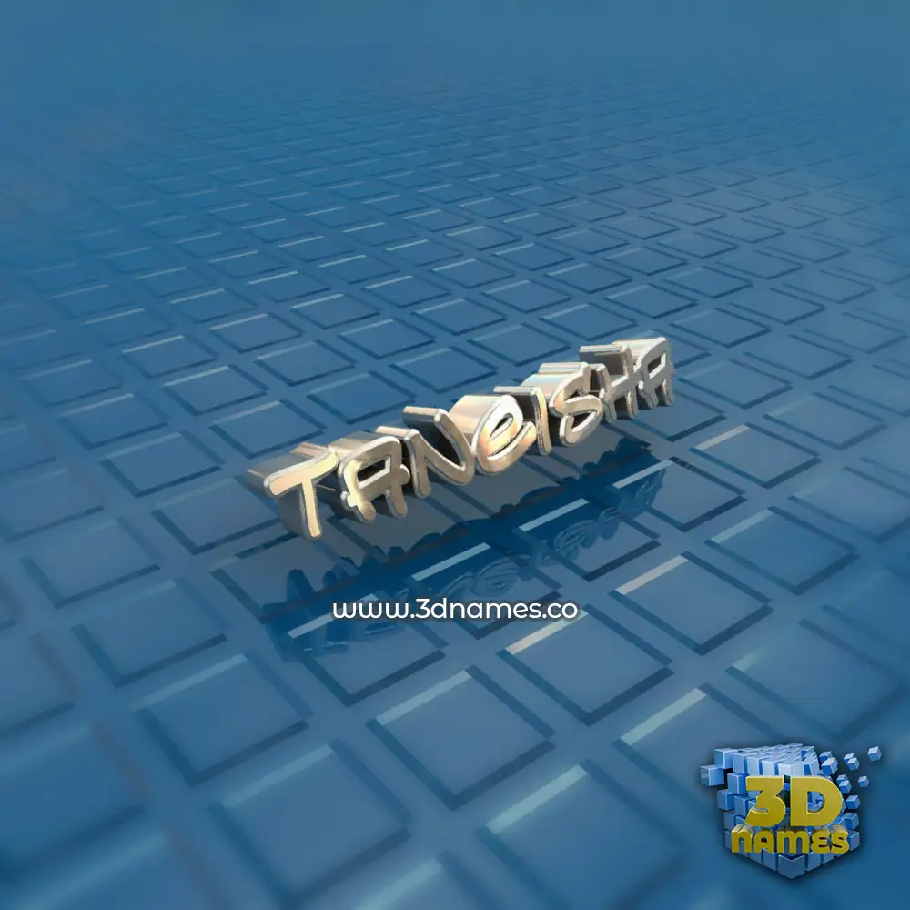 taneisha in Blue Bling style - 3D name wallpaper