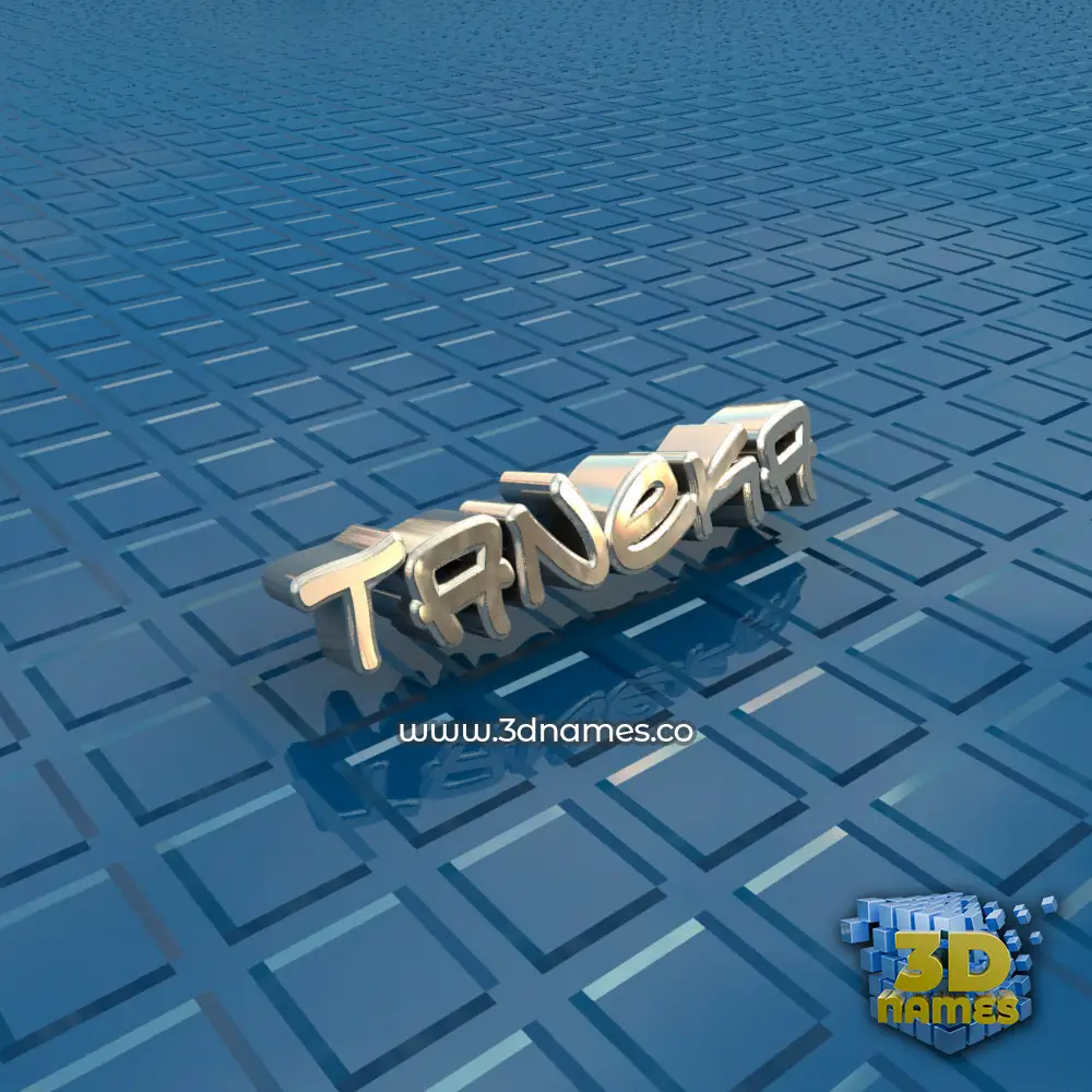 taneka in Blue Bling style - 3D name wallpaper