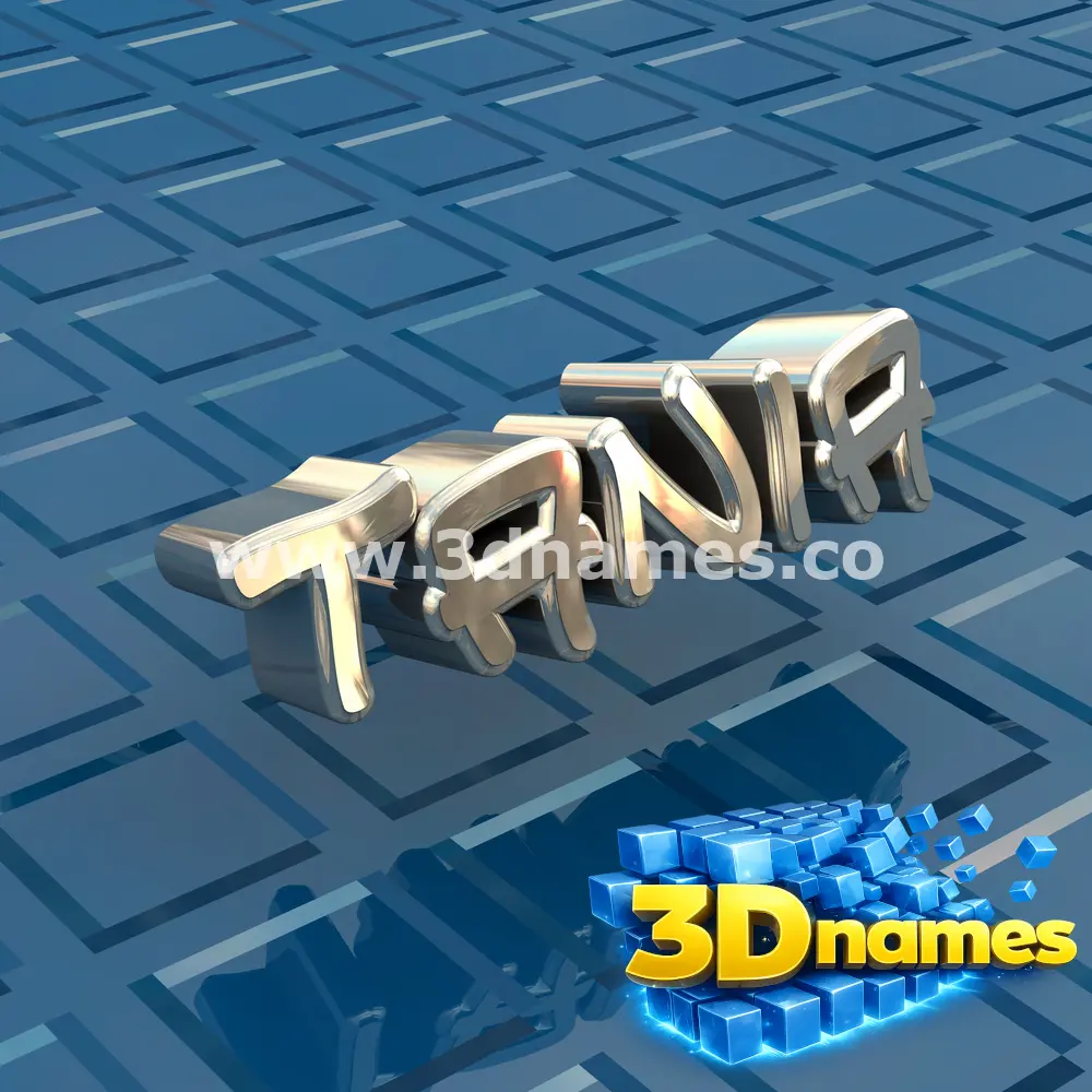 tania in Blue Bling style - 3D name wallpaper