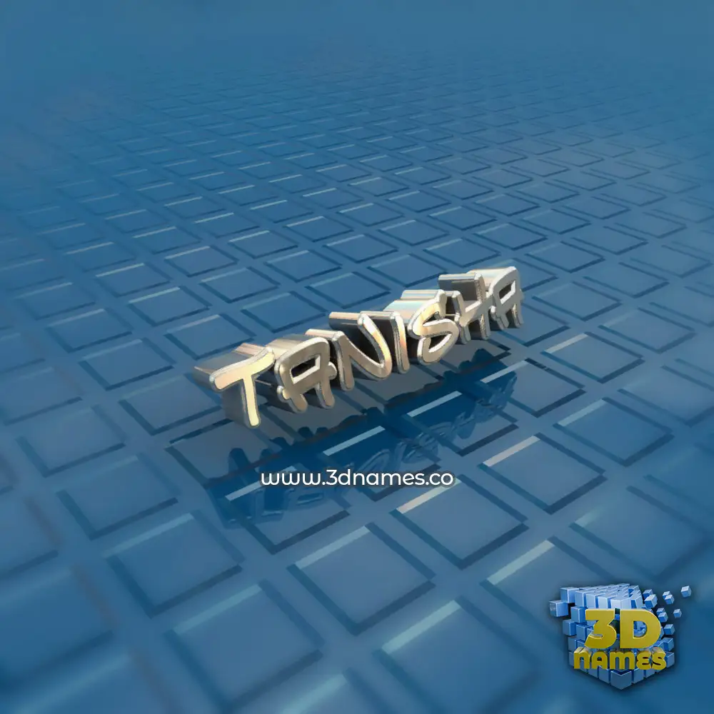 tanisha in Blue Bling style - 3D name wallpaper