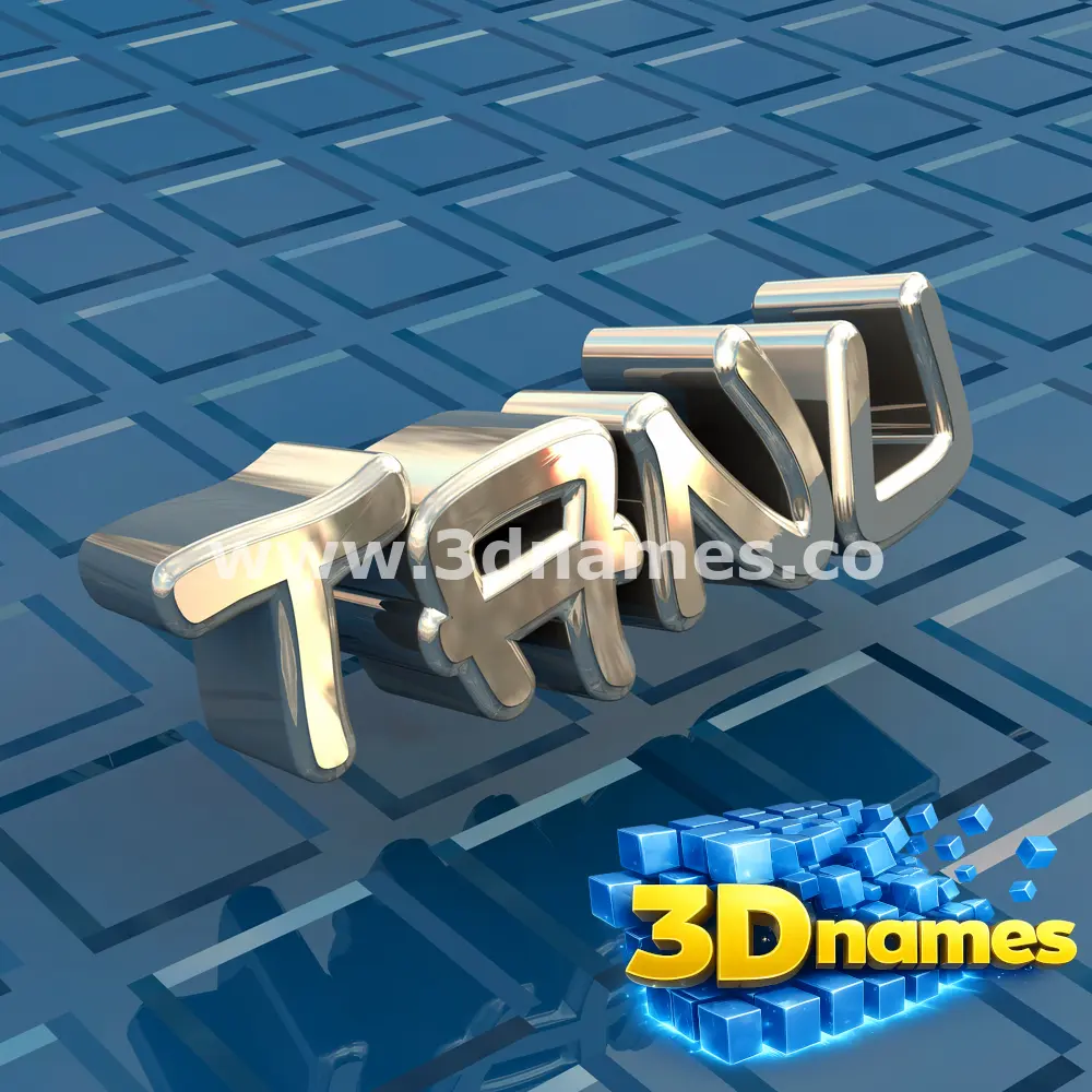 tanu in Blue Bling style - 3D name wallpaper