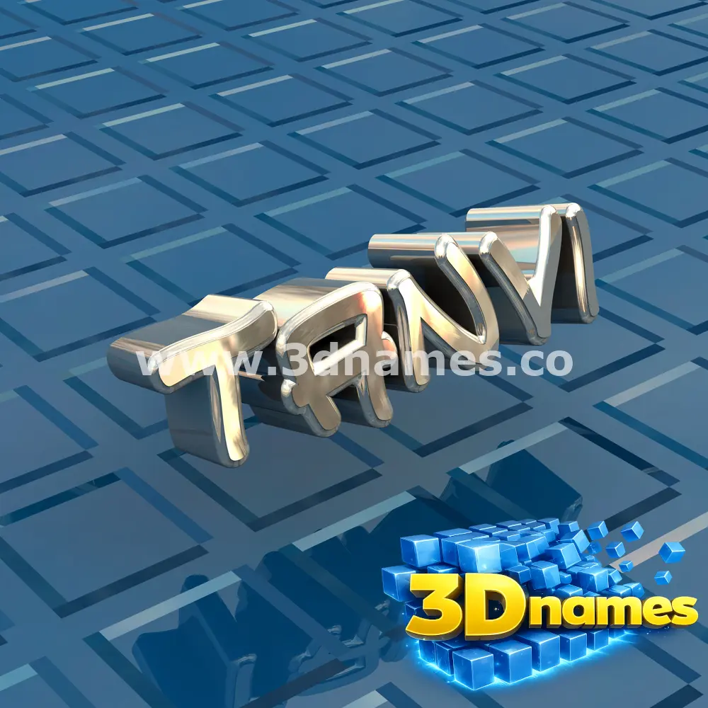 tanvi in Blue Bling style - 3D name wallpaper