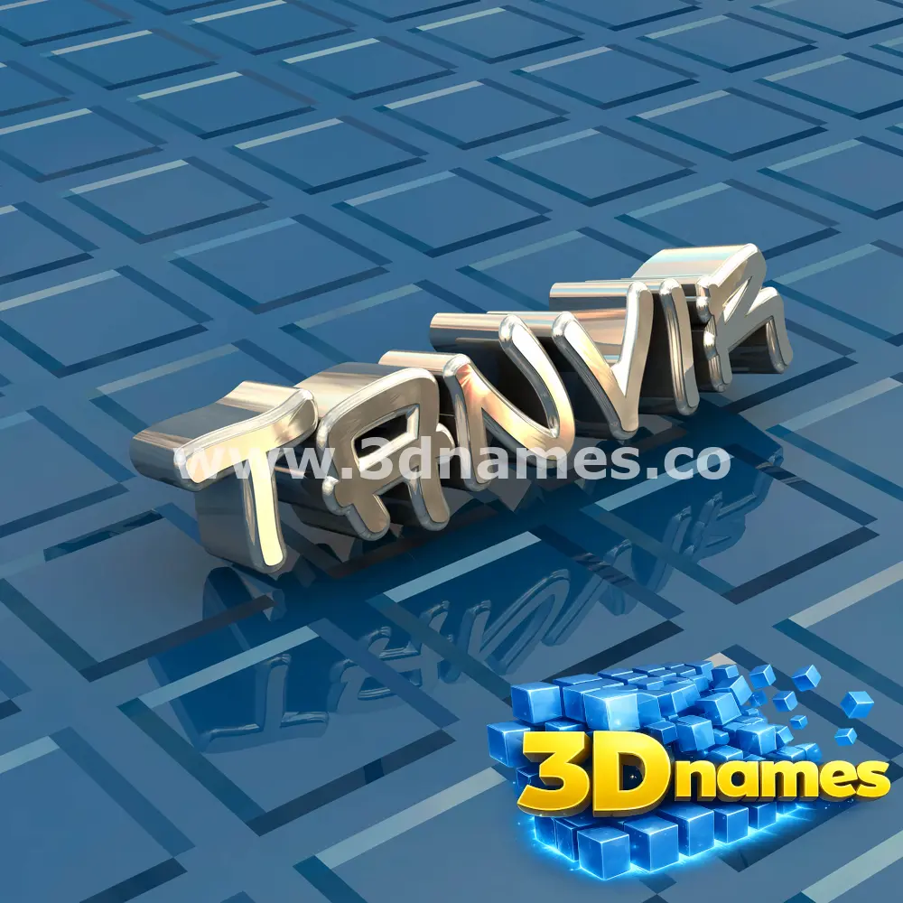 tanvir in Blue Bling style - 3D name wallpaper