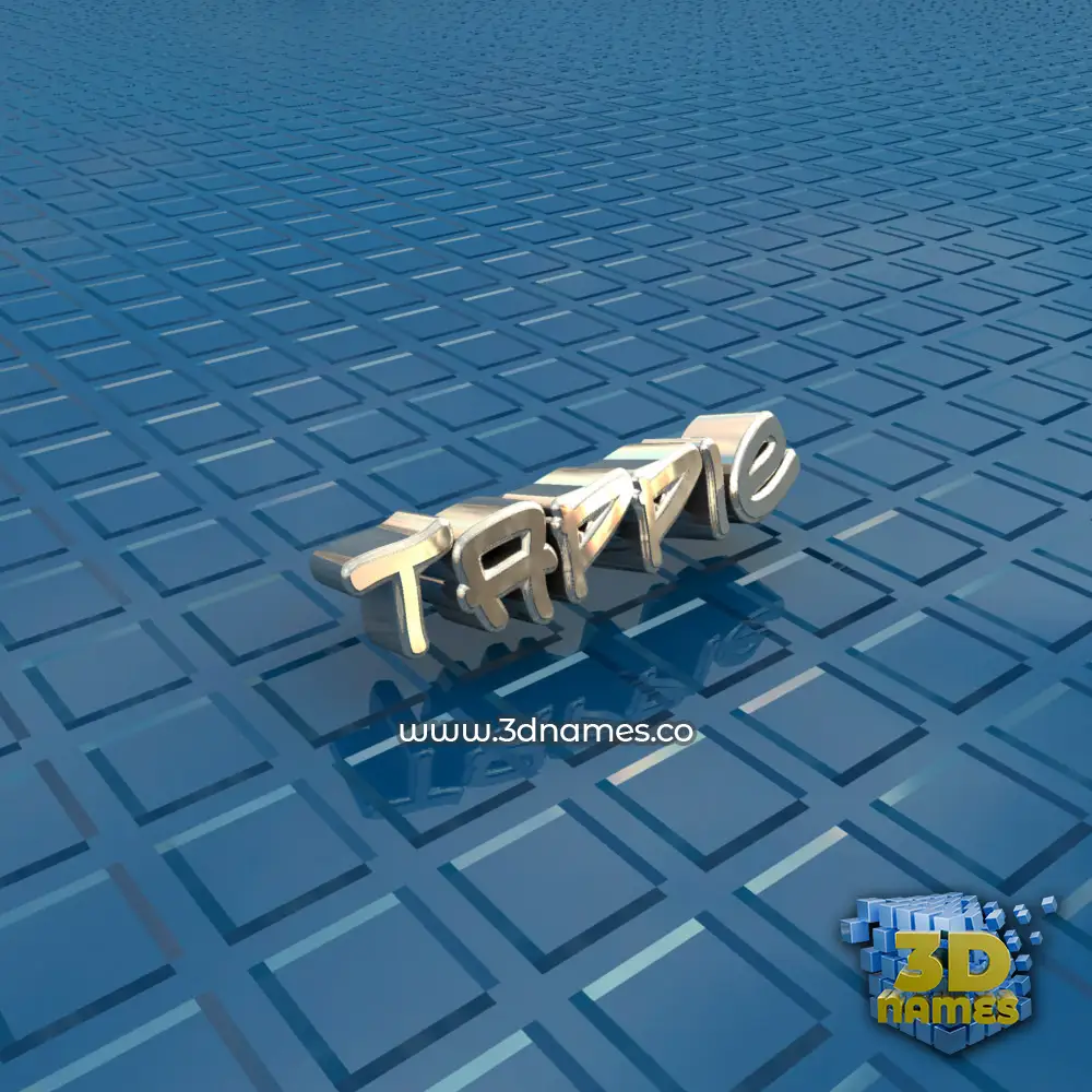 tappie in Blue Bling style - 3D name wallpaper