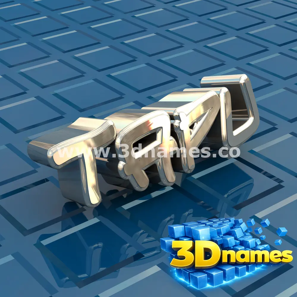 tapu in Blue Bling style - 3D name wallpaper