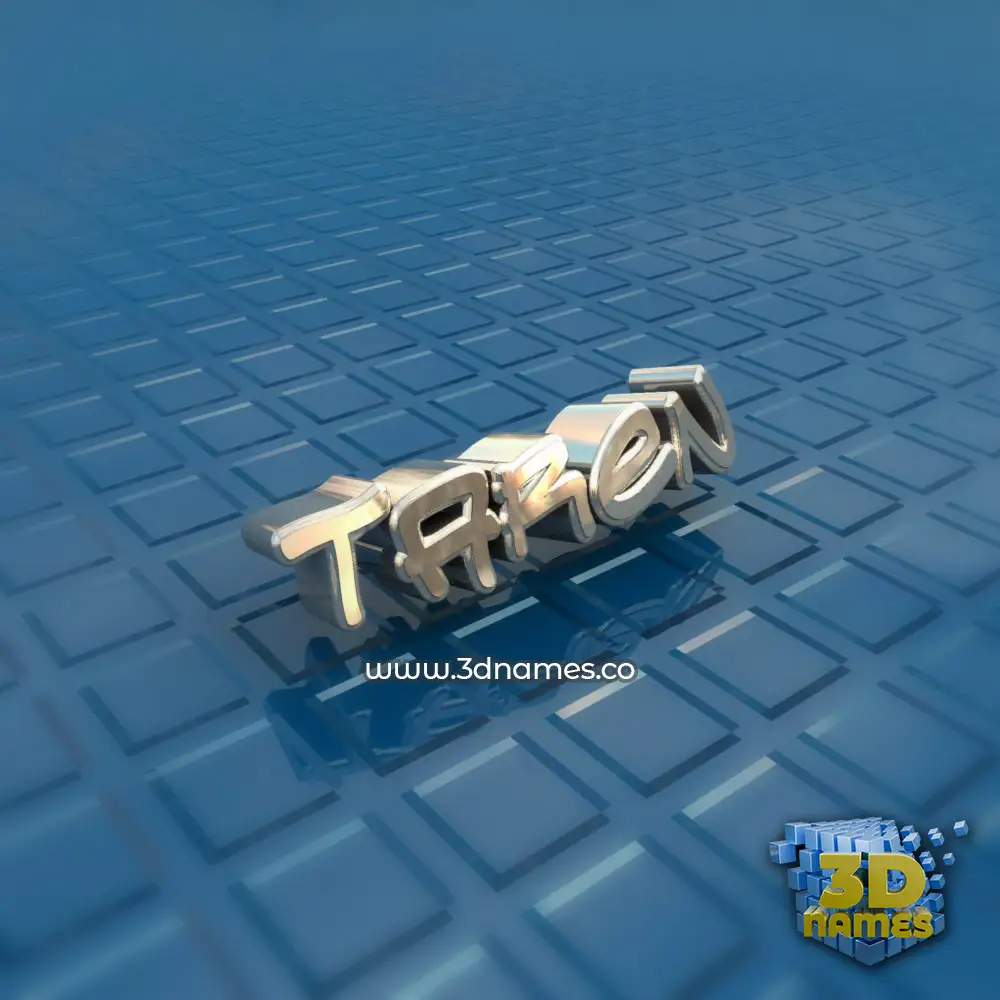 taren in Blue Bling style - 3D name wallpaper