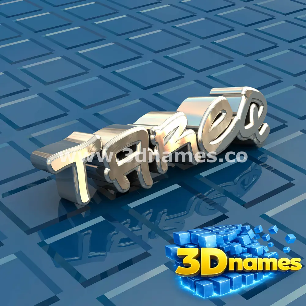 tareq in Blue Bling style - 3D name wallpaper