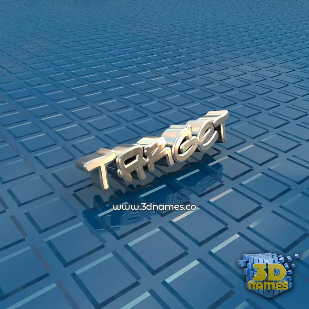 target in Blue Bling style - 3D name wallpaper