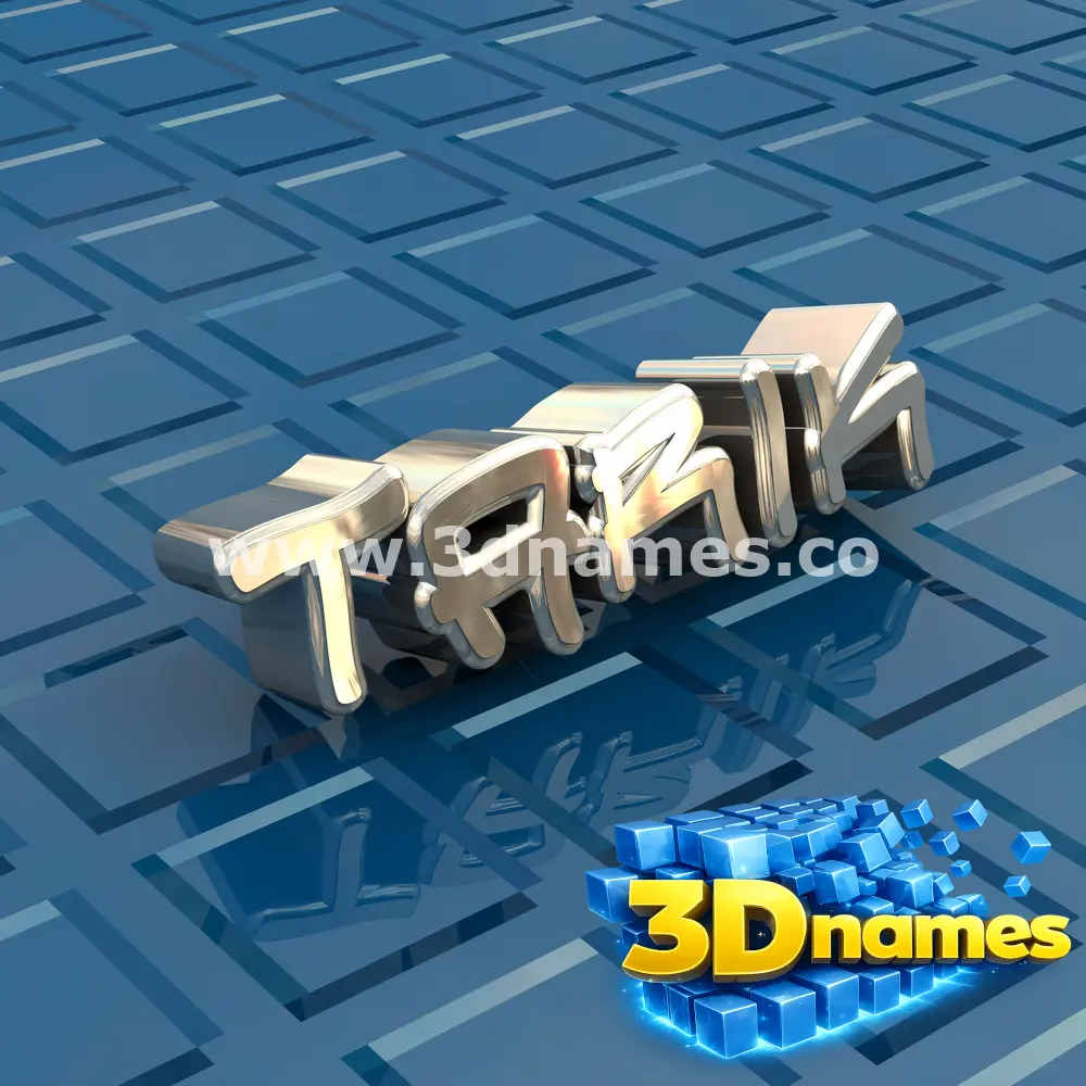 tarik in Blue Bling style - 3D name wallpaper