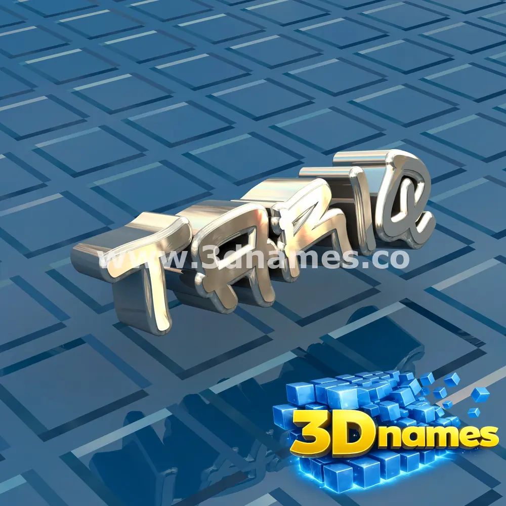 tariq in Blue Bling style - 3D name wallpaper
