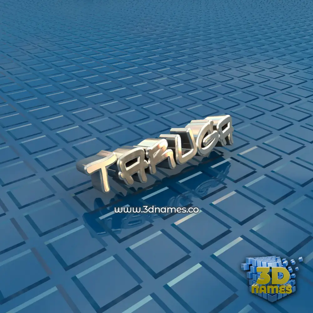 taruga in Blue Bling style - 3D name wallpaper