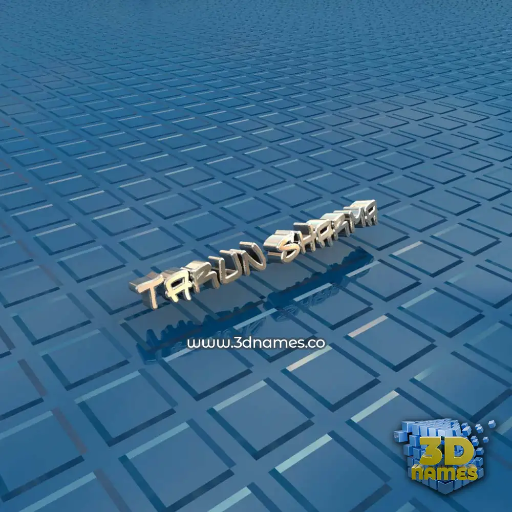 tarun sharma in Blue Bling style - 3D name wallpaper