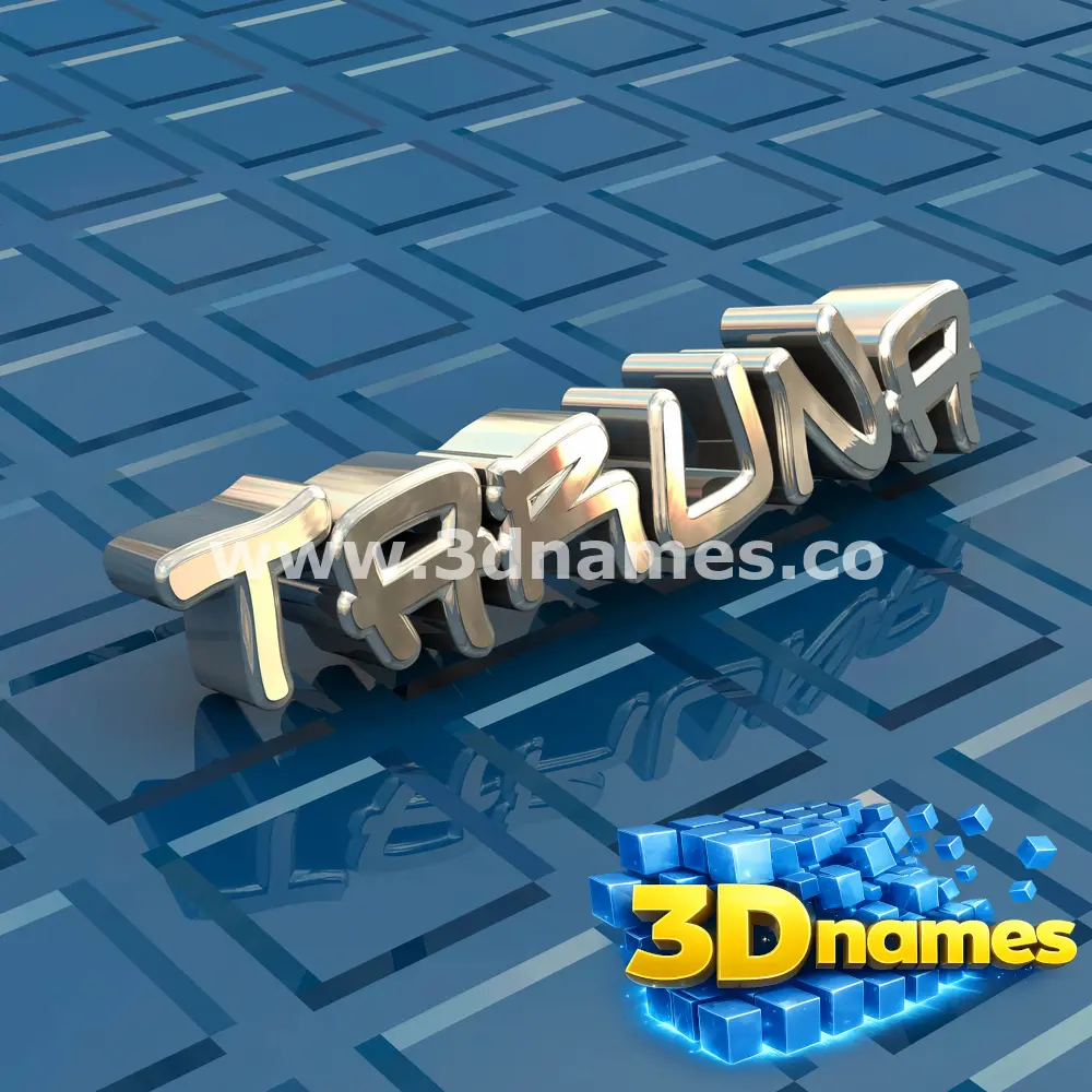 taruna in Blue Bling style - 3D name wallpaper