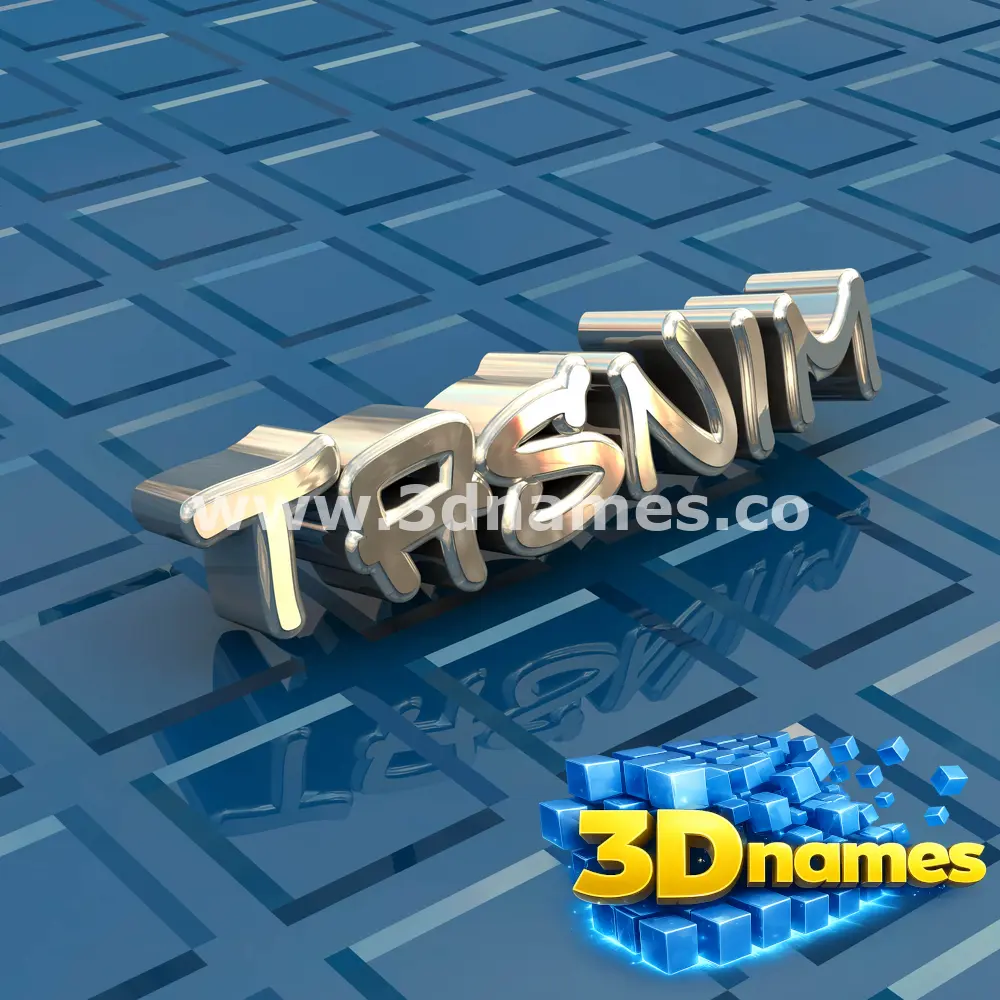 tasnim in Blue Bling style - 3D name wallpaper
