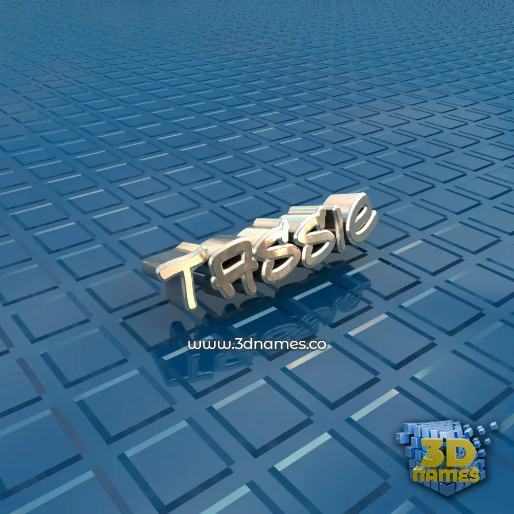 tassie in Blue Bling style - 3D name wallpaper