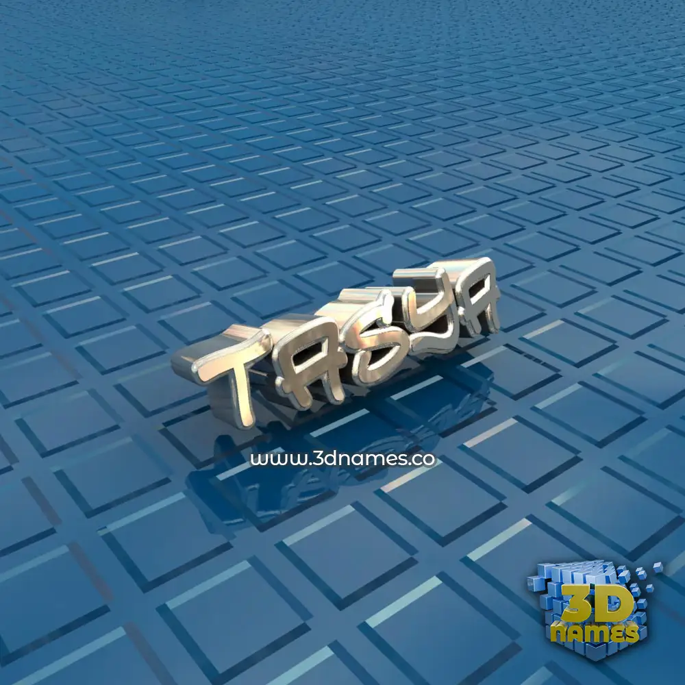 tasya in Blue Bling style - 3D name wallpaper