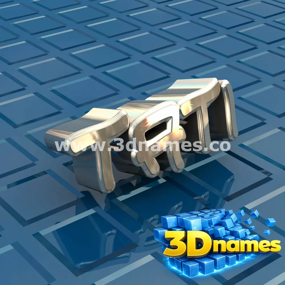 tati in Blue Bling style - 3D name wallpaper