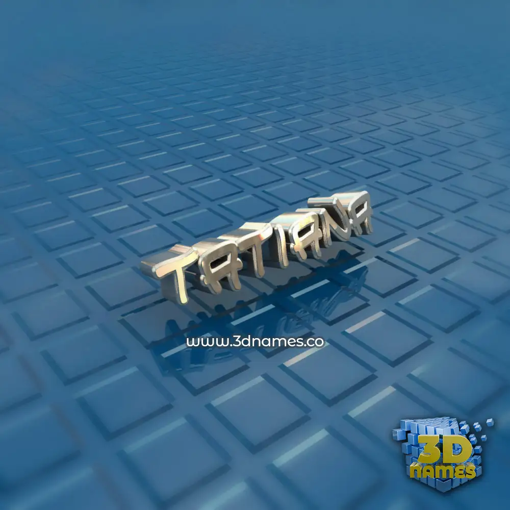 tatiana in Blue Bling style - 3D name wallpaper