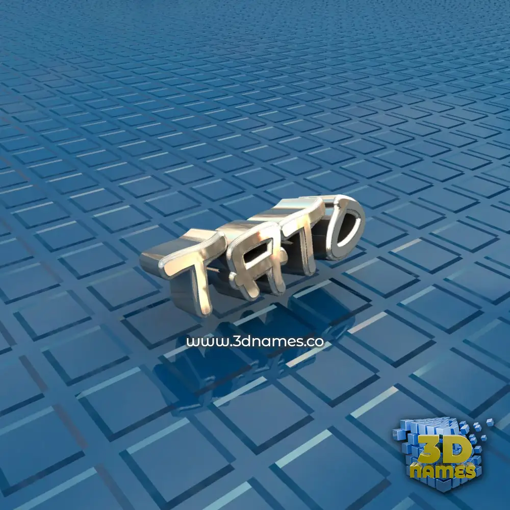 tato in Blue Bling style - 3D name wallpaper