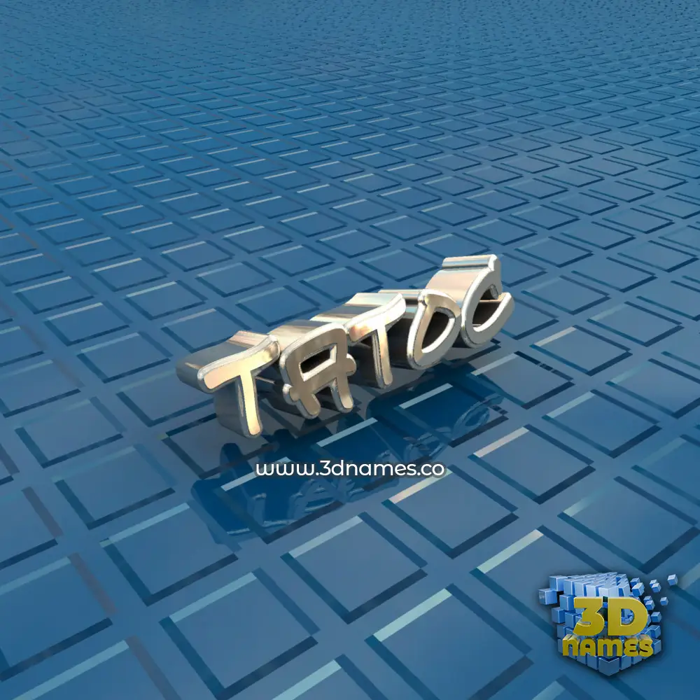 tatoc in Blue Bling style - 3D name wallpaper