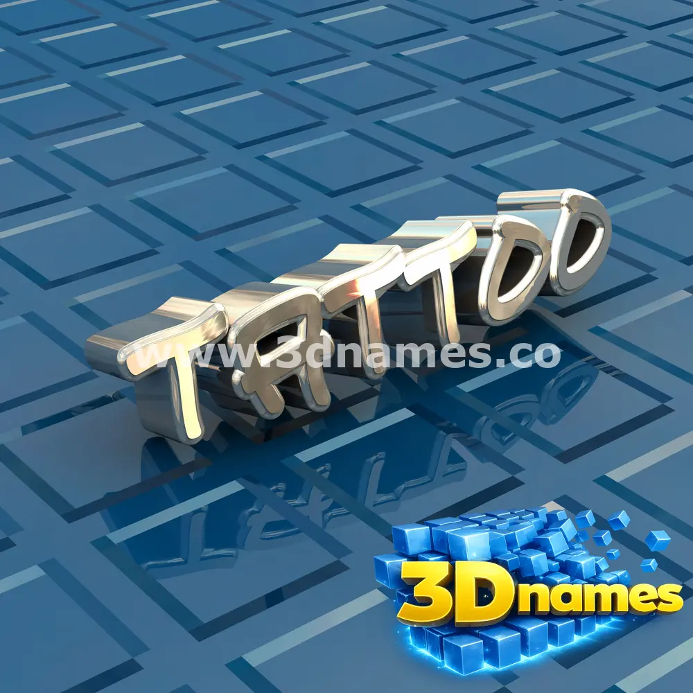 tattoo in Blue Bling style - 3D name wallpaper