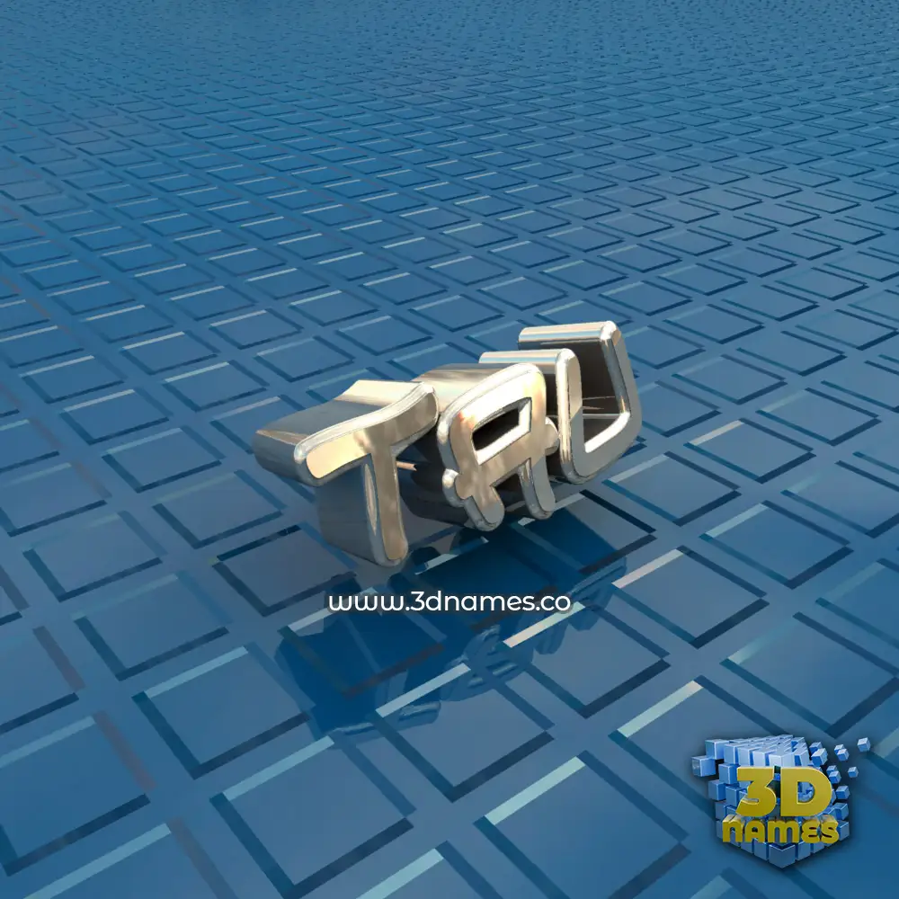 tau in Blue Bling style - 3D name wallpaper